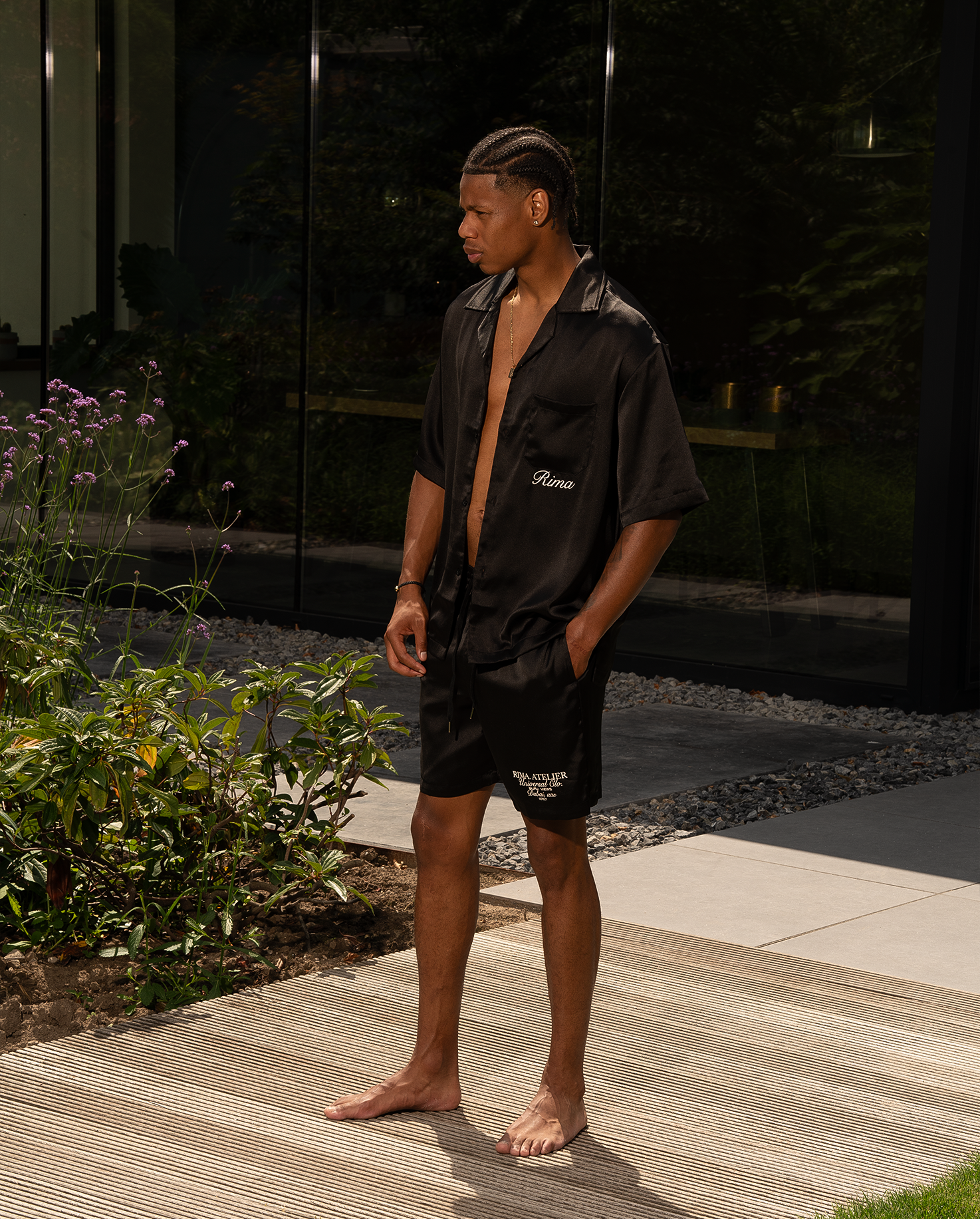 SATIN SHORTS - BLACK