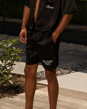 SATIN SHORTS - BLACK