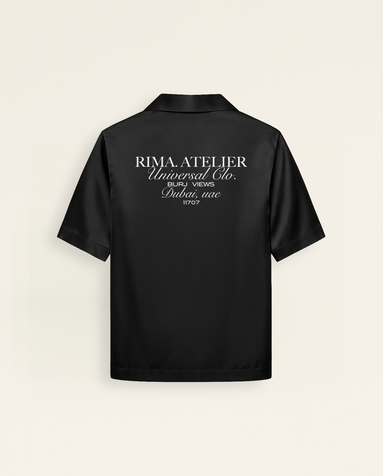 SATIN SHIRT - BLACK