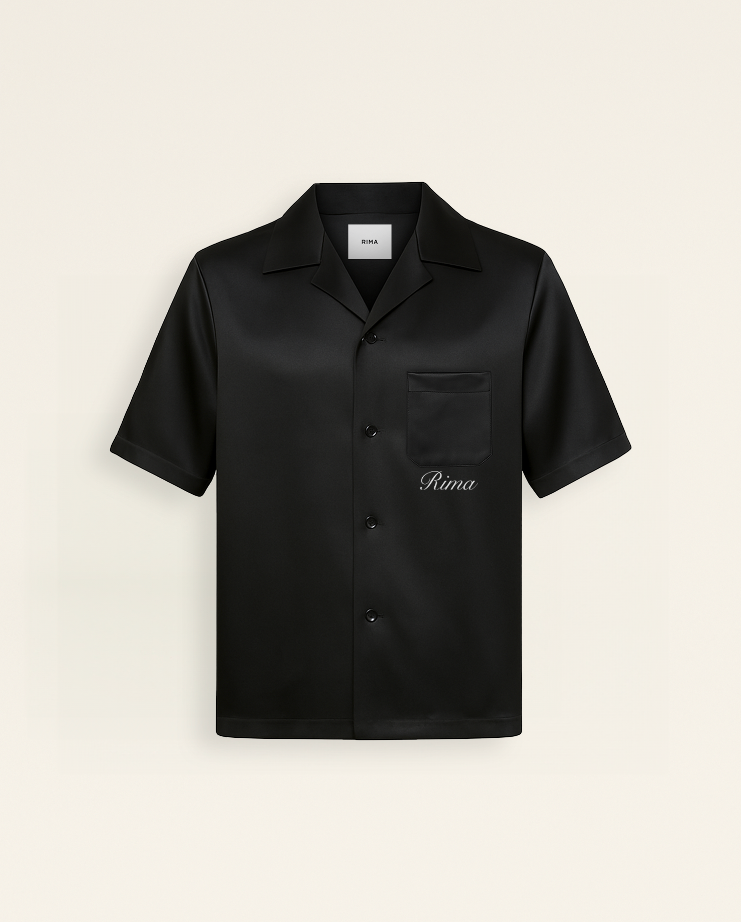 SATIN SHIRT - BLACK