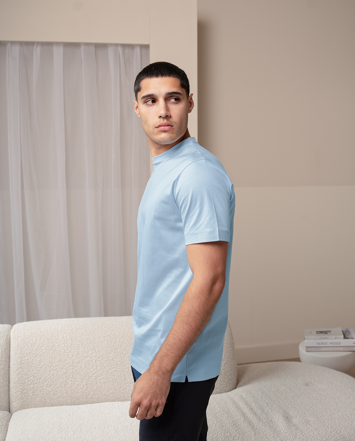 LUXE T-SHIRT - BABY BLUE