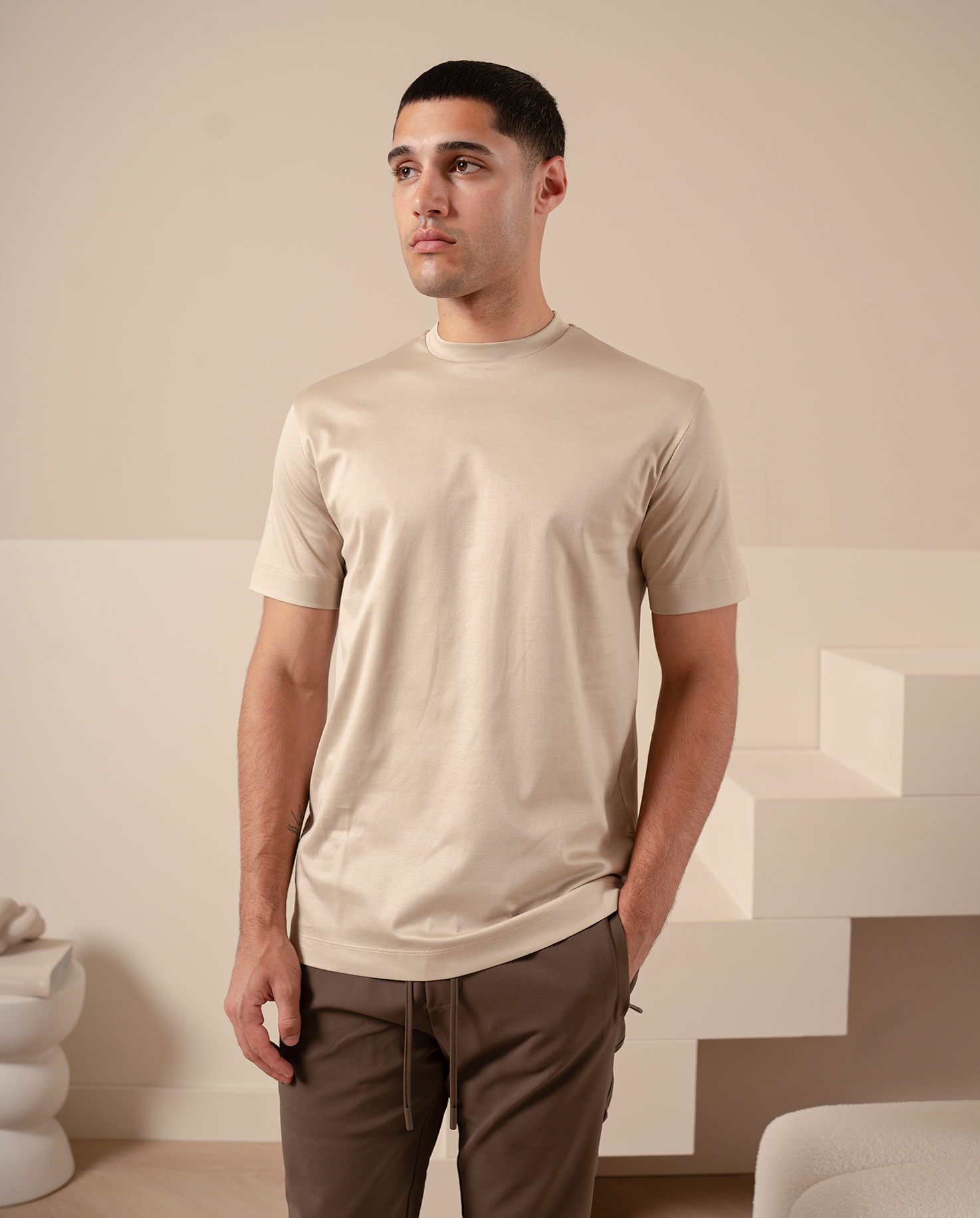 LUXE T-SHIRT - BEIGE