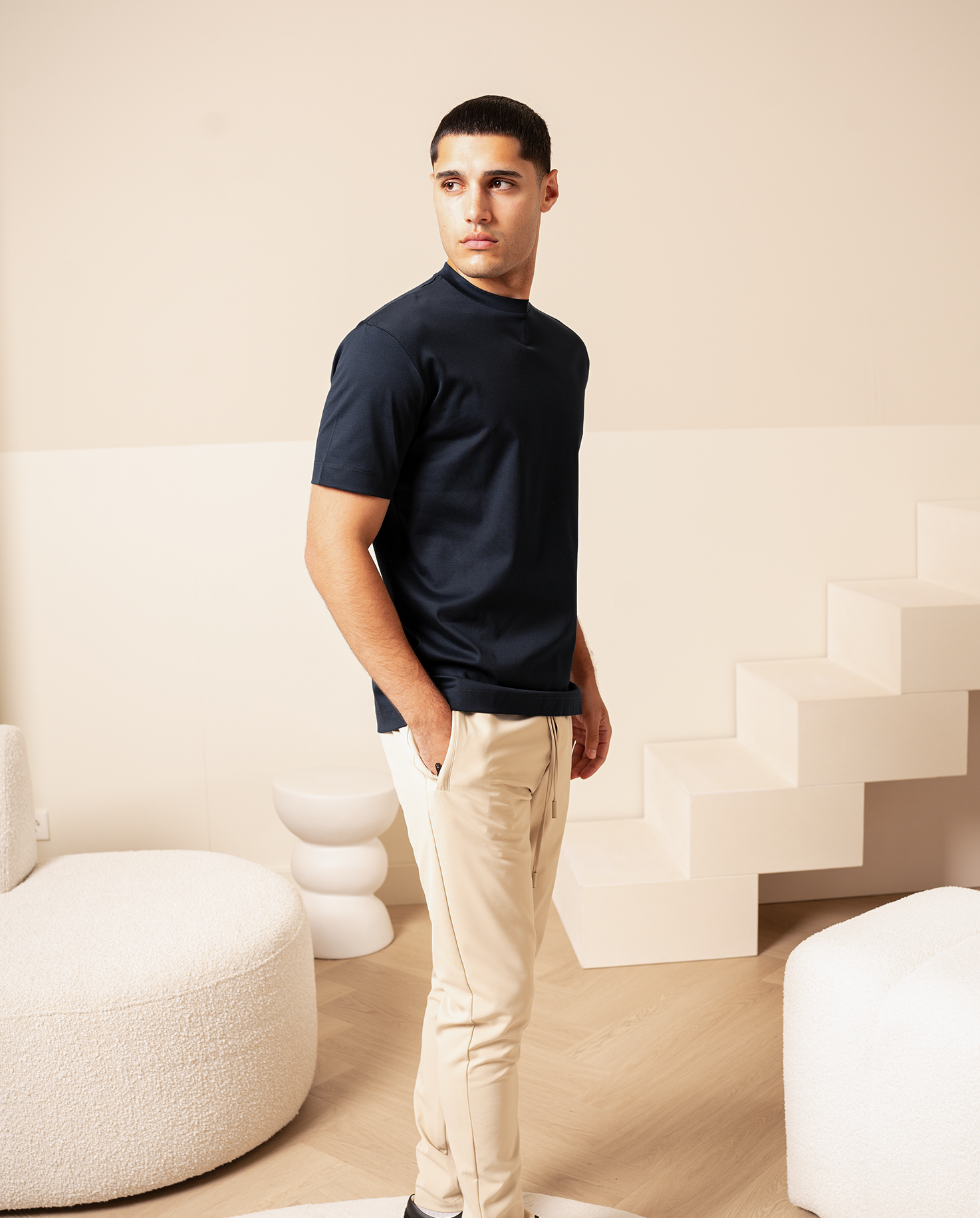 LUXE T-SHIRT - DARK NAVY BLUE